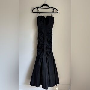 Cache sleeveless layer tulle mermaid gown dress sz 2 black NEW Fairy Whimsygoth